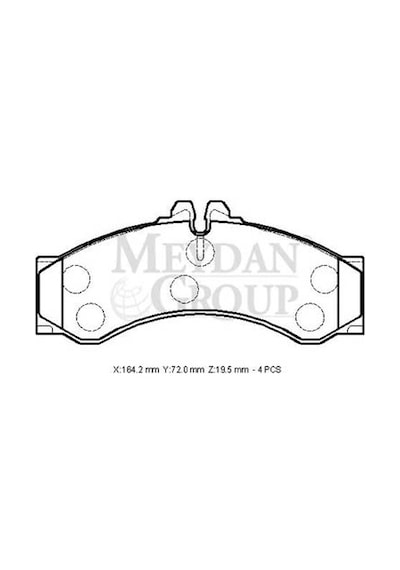 Mercedes Sprınter 95/00 Ön Fren Balatası Kablosuz Disk 164,2x72x19,5 Bramax