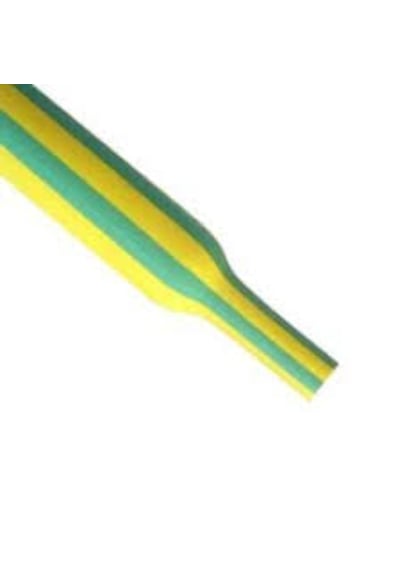 Makaron Isı İle Daralan Boru 6,4mm Çap 1/4 Inc Sarı/yeşil 5 M