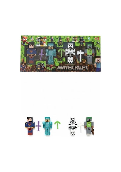 Süperman Minecraft 4 Karakter 3 Aksesuar 7 Parça Çocuk Figür Oyun Seti