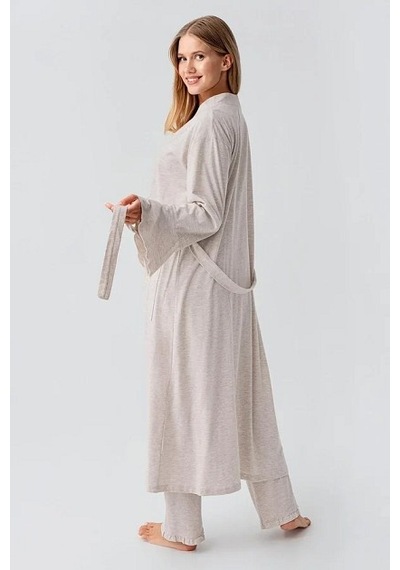 Artış Collection Artış 23112 Lohusa Pijama Takımı Bej
