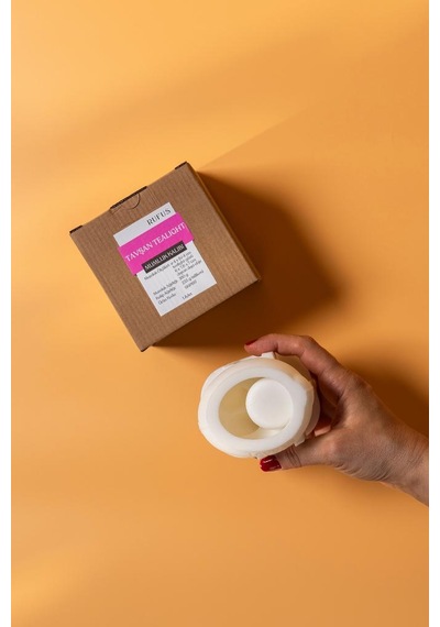 Rufus Concept Tavşan Tealight Silikon Mumluk Kalıbı Beyaz
