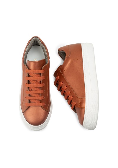 Deery Hakiki Deri Bakır Rengi Sneaker Kadın Ayakkabı - Z1681Zbkrc01 Bakır