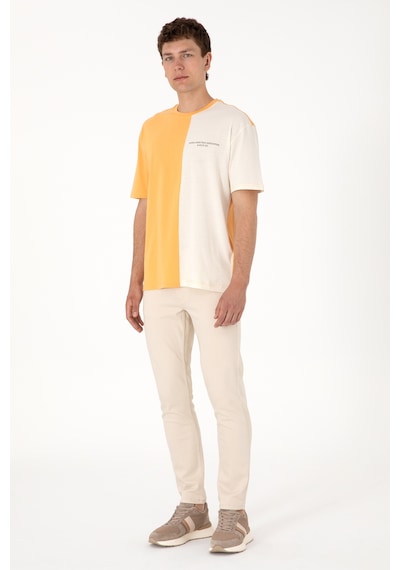 U.S. Polo Assn. Erkek Comfort Fit Bisiklet Yaka Turuncu Tişört 50306903-VR202