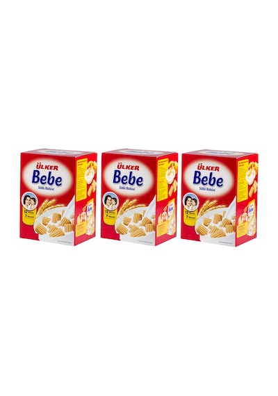 Ülker Bebe Bisküvisi 800gr 12 Vitaminli Kutu 3 Lü Set