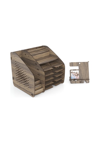 Fx-xl Hexa - 6 Renk - A4 Evrak Rafı Masaüstü Organizer Ceviz - 825756903 Ceviz