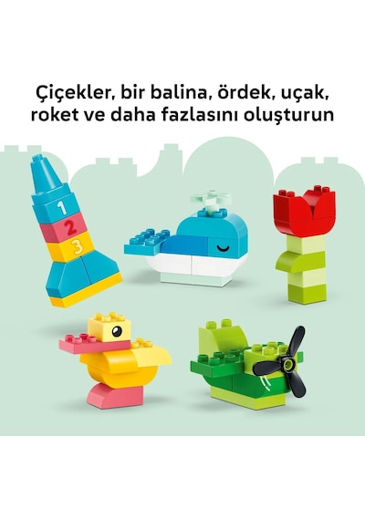 LEGO® DUPLO® Classic Renkli Yaratıcı Kutu 10479 – 1.5 Yaş ve Üzeri Çocuklar için Rakamlar İçeren Oyuncak Yapım Seti (80 Parça)