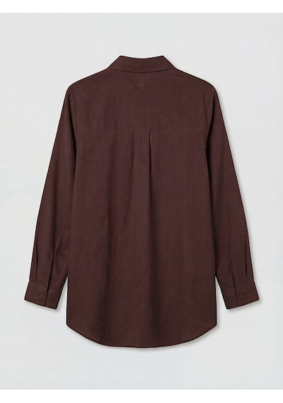 Lcw Everyday Kahverengi Regular Fit Kadın Gömlek Tunik