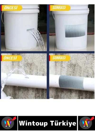 Tamirbandı Suya Neme Küfe Toza Dayanıklı Çok Amaçlı Montaj Onarım Bantı 48 Mm X 10 Metre İkili Set