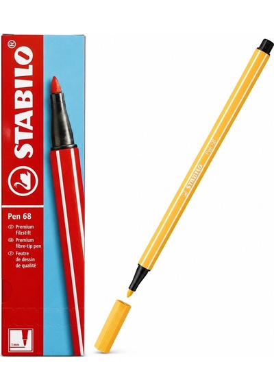 Keçe Uçlu Boya Kalemi 1 Mm Açık Sarı 68/23 10 Lu Paket