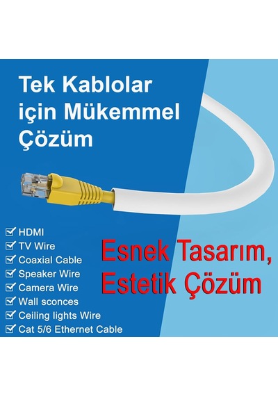 Esnek Kablo Kanalı Krem/gt-kk14