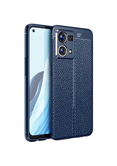 Smcase Oppo Reno 7 4g Kılıf Kamera Korumalı Deri Dokulu Silikon Siyah