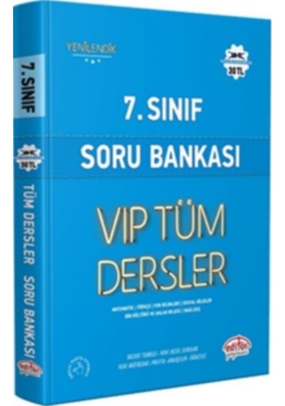 Editör Yayınları 7. Sınıf VİP Tüm Dersler Soru Bankası