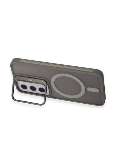 Joko Samsung Galaxy Uyumlu  S24 Flet Lens Magsafe Kapak - Gri Çok Renkli