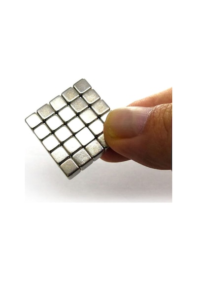 50 Adet - Küp Neodyum Mıknatıs, 5x5x5 Mm, Güçlü Magnet, N35 Kalite