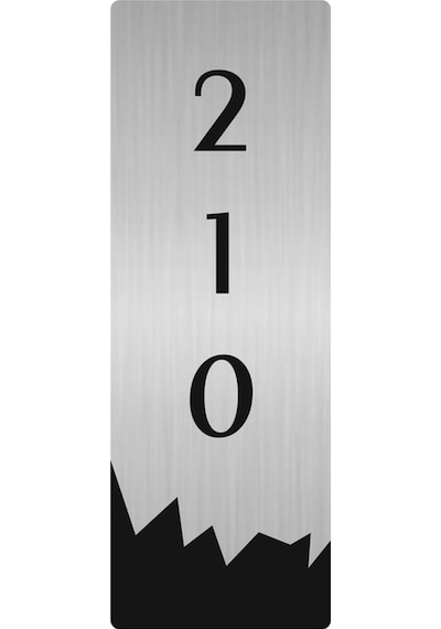 Metal Departman Kapı İsimliği, Yönlendirme Levhası 210 Dikey 5x20 Cm Gümüş Renk
