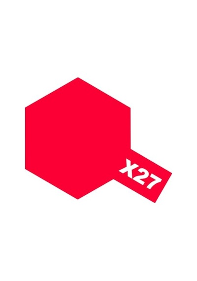 X-27 Clear Red Parlak Akrilik Boya 10 Ml 0,15 L