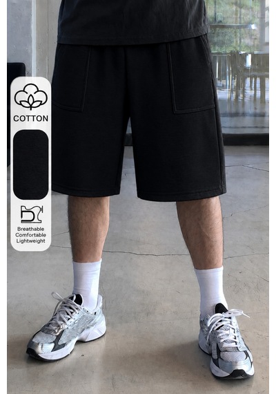 Cool Tarz Erkek %100 Pamuk Regular Fit Cepli Şort Günlük Rahat Yazlık Basic Şort Siyah Siyah Cool Tarz Erkek %100 Pamuk Regular Fit Cepli Şort Günlük Rahat Yazlık Basic Şort Siyah Siyah