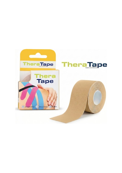 Thera Tape Kinesio Sporcu  Bandı Yüz & Vücut Uyumlu Kinezyo Bant Ten 5 CM x 5 M﻿﻿