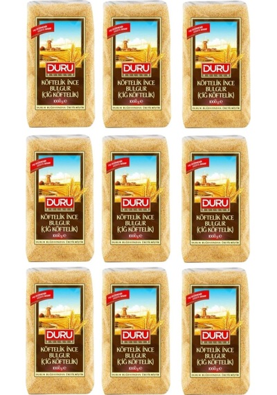 Duru Köftelik Ince Bulgur Çiğköftelik 9 x 1 KG