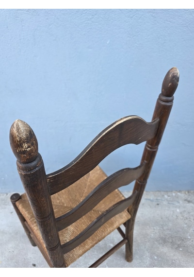 Vintage Masif Ahşap Sandalye 1 Adet Ac07 Çok Renkli