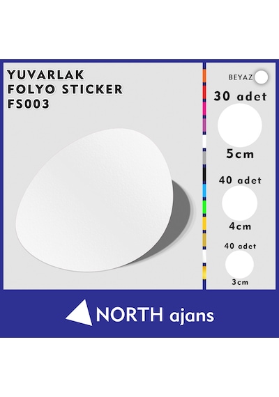 Yuvarlak Folyo Duvar Sticklerı Beyaz