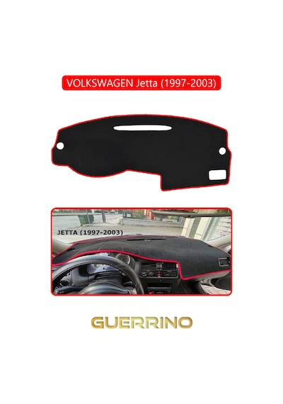 Volkswagen Jetta 1997-2003 Torpido Koruma Halısı Kırmızı Kenar