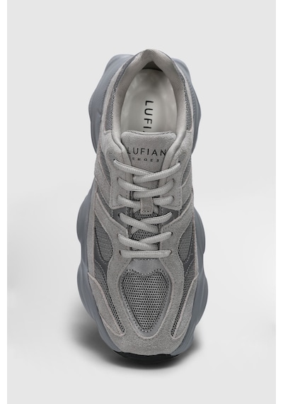 Lufian Mark Erkek Deri Sneaker Ayakkabı Gri Gri 112230240100150