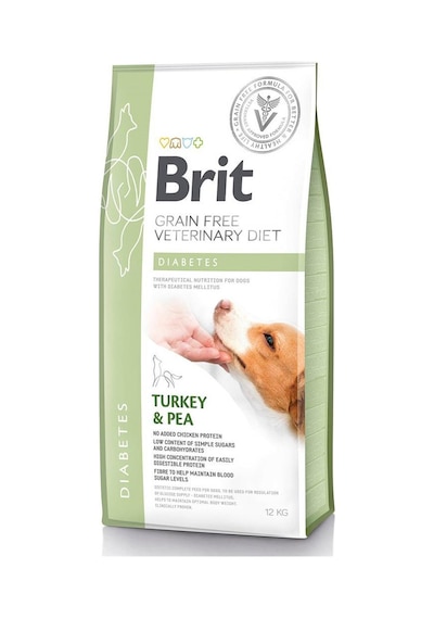 Brit Veterinary Diets Diabetes Tahılsız Hindi ve Bezelyeli Köpek Maması 12 KG