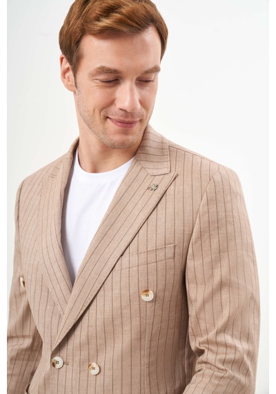 Morven Erkek Vizon Keten Trend Kruvaze Slim Fit Sivri Yaka Takım Elbise 24ys001011405 Vizon Morven Erkek Vizon Keten Trend Kruvaze Slim Fit Sivri Yaka Takım Elbise 24ys001011405 Vizon