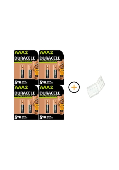 Duracell 900 Mah Aaa Şarjlı İnce Kalem Pil 8'li +pil Kutusu