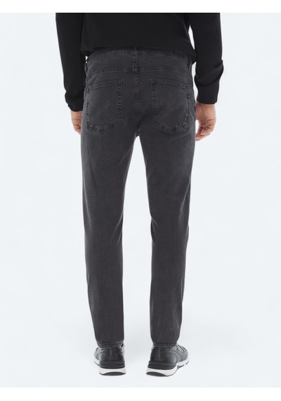 Kip Koyu Gri Super Slm Fit Denim Pamuk Karışımlı Pantolon Pant-1123