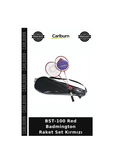 Delux Serisi Bst-100 Red Badmington Raket Set Kırmızı Yaz Hava Oyun