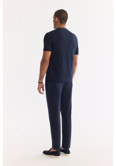 Avva Erkek Lacivert Bisiklet Yaka Kolay Ütülenen Regular Fit T-shirt A61y1034 Avva Erkek Lacivert Bisiklet Yaka Kolay Ütülenen Regular Fit T-shirt A61y1034