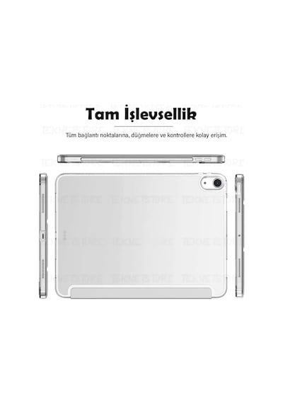 Apple Uyumlu iPad Air 6 11 Inç M2 Çip 2024 Tablet Kılıfı İnce Tasarım Smart Cover Standlı Akıllı Kapak Kılıf