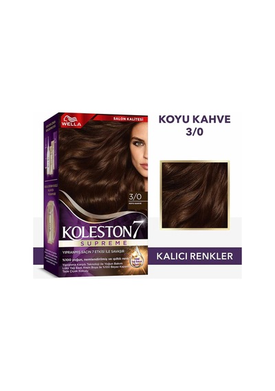 Koleston Supreme Kit Saç Boyası 3/0 Koyu Kahve