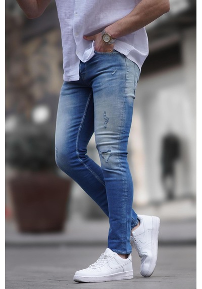 Madmext Mavi Skinny Fit Erkek Jean 5102-mavi Mavi