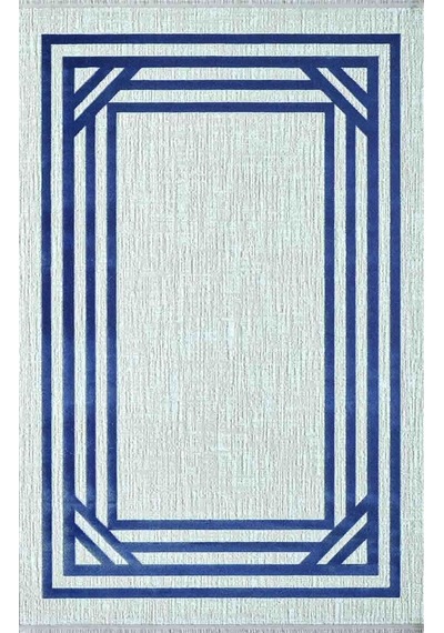 Artemis Murano 09163D Krem Lacivert Halı