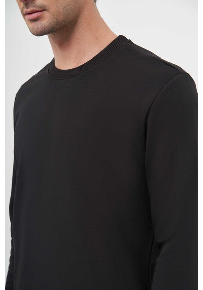Morven Erkek Siyah Basic Bisiklet Yaka Sweat-shirt 25ks063005001 Siyah Siyah