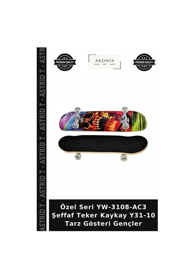 Özel Seri Yw-3108-ac3 Şeffaf Teker Kaykay Y31-10 Tarz Gösteri Gençler