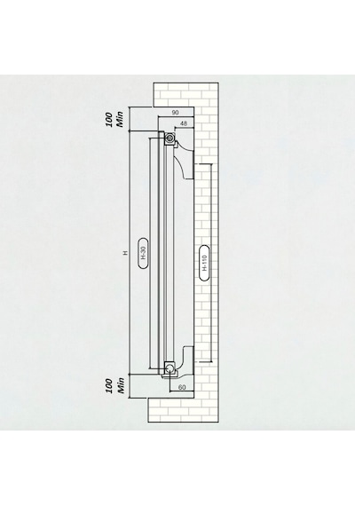 Alüminyum Radyatör 60x45 5 Dilim Kırık Beyaz Ral9010 Hestia