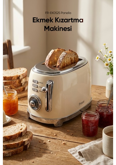 Fressi FR-EK0525 Panella 2 Dilim + Tost Aparatlı Ekmek Kızartma Makinesi