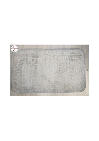 2'li Banyo Paspas Seti Banyo Paspas Takımı Banyo Halısı 60x100 50x60cm Açık Mavi