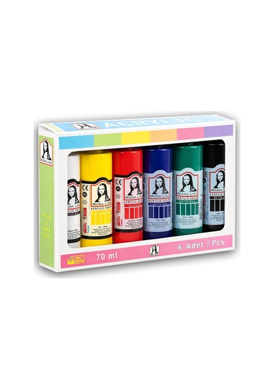 Mona Lisa Akrilik Boya Seti 6 Renk 70 Ml. Akrilik Boya Seti Tuval, Ahşap, Taş, Seramik Ve Hobi Boyama İçin Yoğun Pi Genel Mona Lisa Akrilik Boya Seti 6 Renk 70 Ml. Akrilik Boya Seti Tuval, Ahşap, Taş, Seramik Ve Hobi Boyama İçin Yoğun Pi Genel