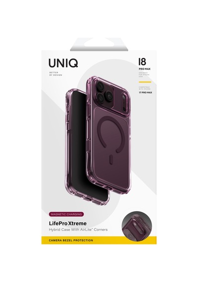 Apple iPhone Uyumlu 18 Pro Max Kılıf Lifepro Xtreme Airlite Köşe Koruma Ve Leke Tutmama Teknolojisi Magsafe Kapak Mürdüm