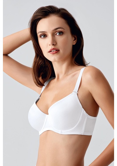 New Bra Kadın B Kap Desteksiz Sütyen Beyaz 7900 Beyaz