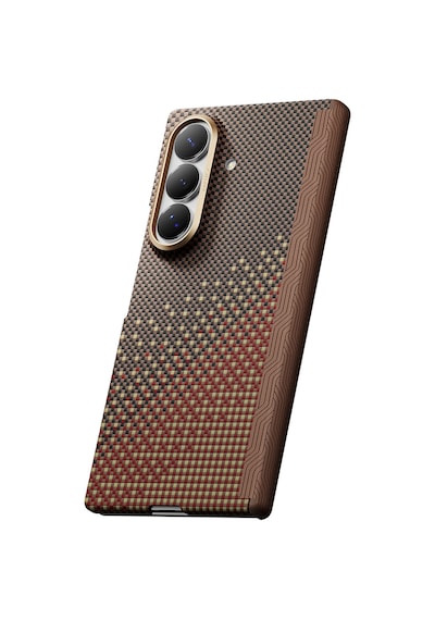Galaxy Z Fold 8 Ultra Kılıf M-safe Özellikli Raptic Aramid Skinpro Serenity Serisi Kapak Kahverengi
