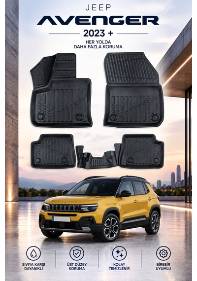 Jeep Avenger 2023+ Aracınıza Özel Üretim Havuzlu Paspas Takımı A+ -mod-