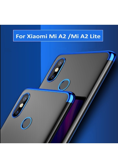 Xiaomi Mi A2 Lite Ince Köşeleri Renkli Şeffaf Kaliteli Kılıf