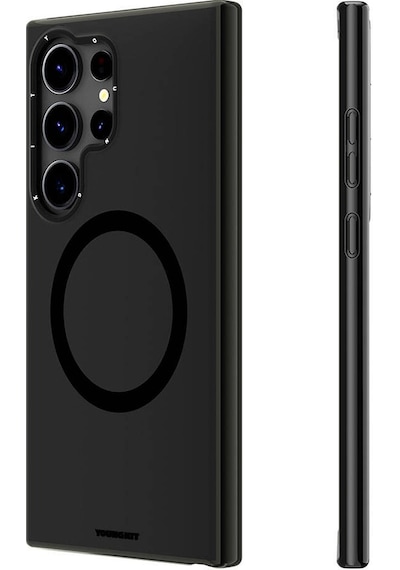 Galaxy S24 Ultra Uyumlu Kılıf Magsafe Destekli Çizilmeye Ve Aşınmaya Dayanıklı Youngkit Velvet Serisi Siyah