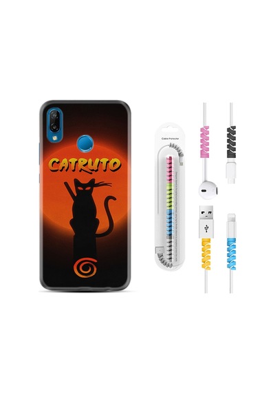 Huawei P20 Lite Kılıf Kablo Koruyuculu Catrudo 1679
